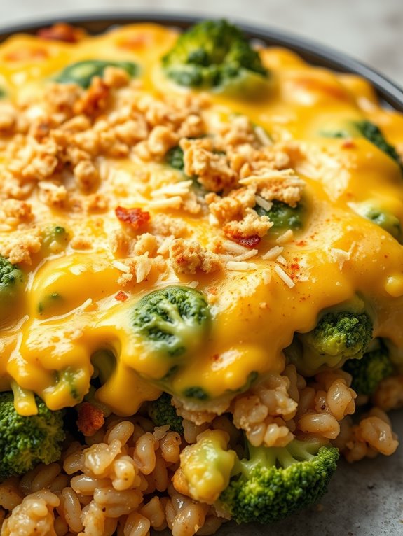 vegan casserole with broccoli
