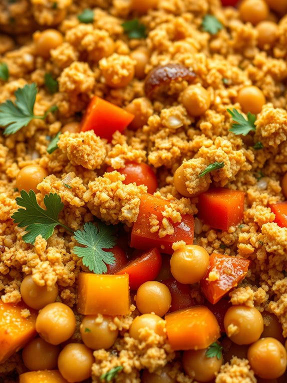 vegan casserole with chickpeas