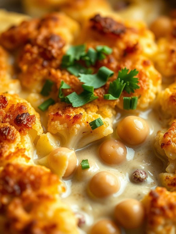 vegan casserole with chickpeas