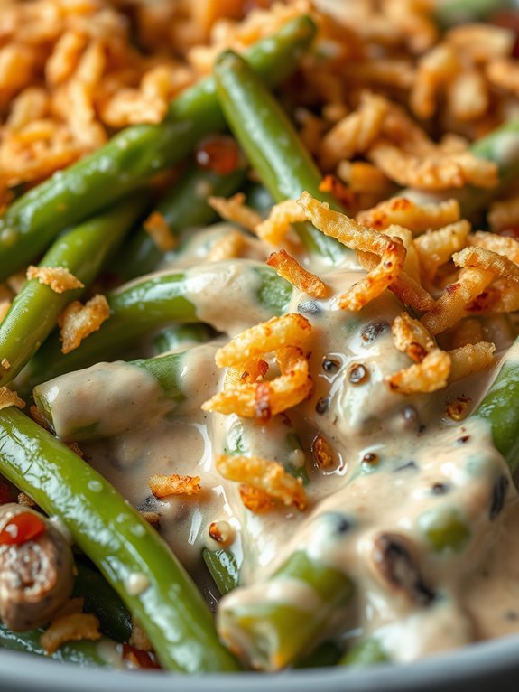 vegan casserole with green beans