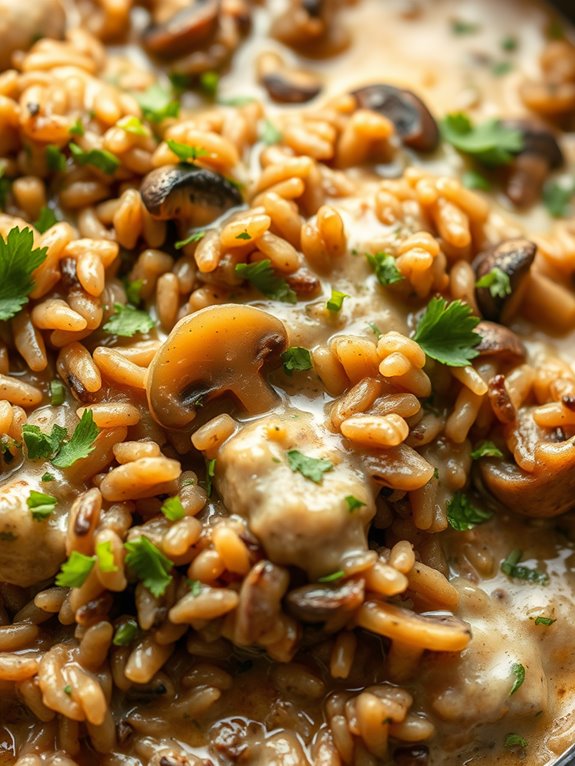 vegan casserole with mushrooms