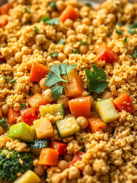 vegan chickpea vegetable dish