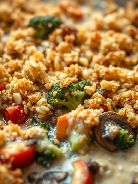 vegan gratin with wild rice