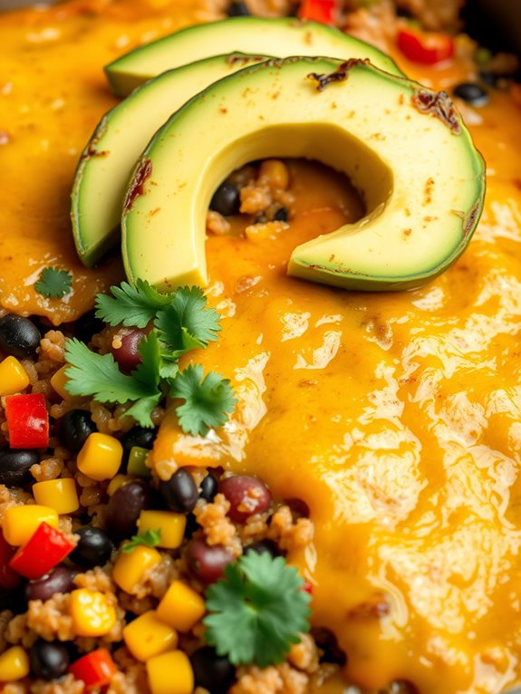 vegan quinoa taco bake