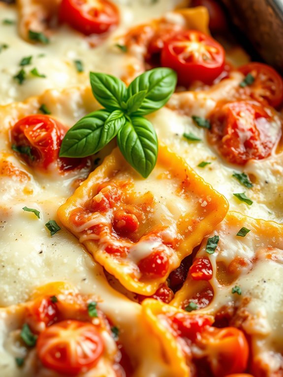 vegetable ricotta ravioli casserole