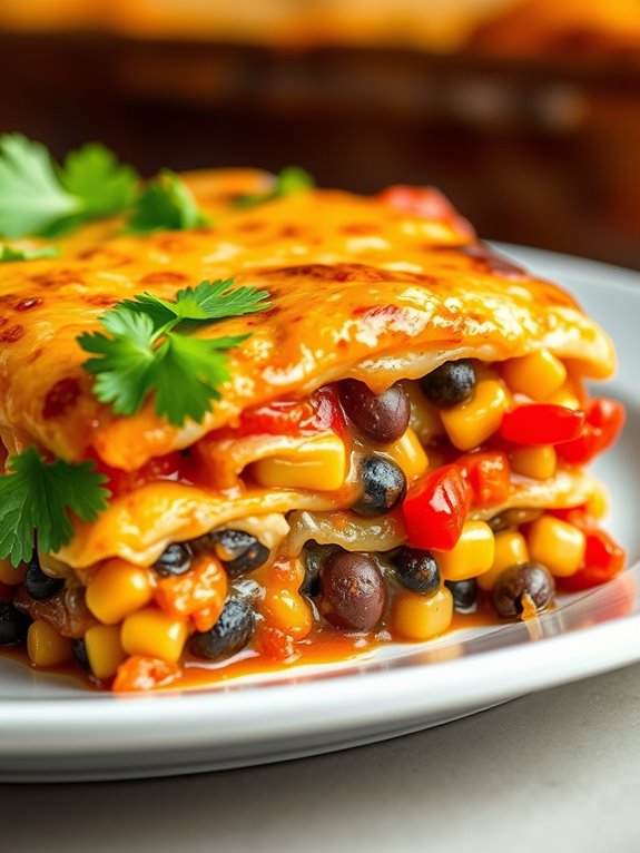 vegetarian enchilada casserole recipe