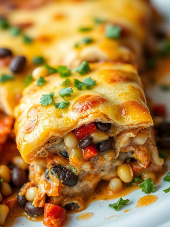 vegetarian enchilada casserole recipe