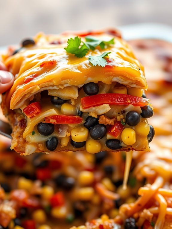 vegetarian enchilada casserole recipe