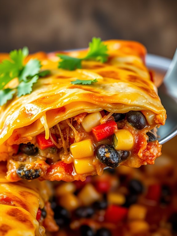 vegetarian enchilada casserole recipe