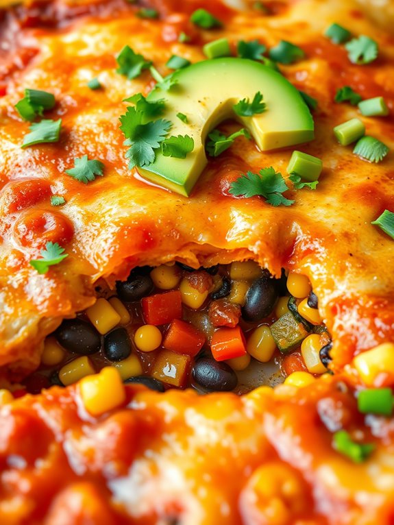 vegetarian enchilada casserole recipe