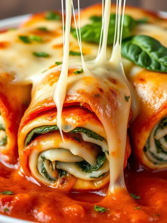 vegetarian lasagna roll ups recipe