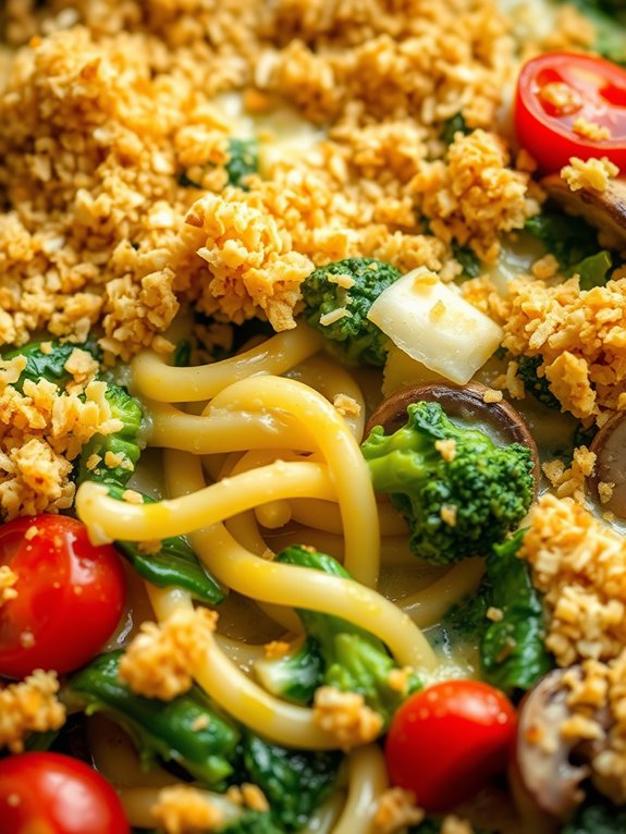 vegetarian pesto noodle bake