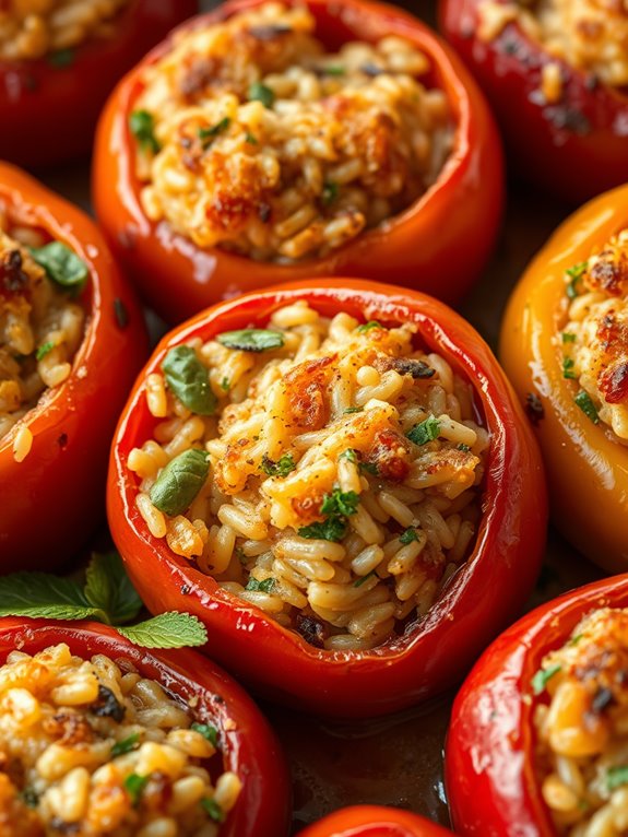vegetarian stuffed vegetable casserole