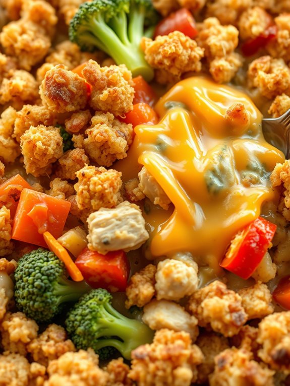 veggie chicken stuffing casserole