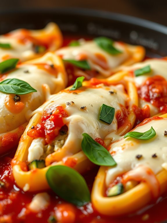 zucchini and ricotta shells