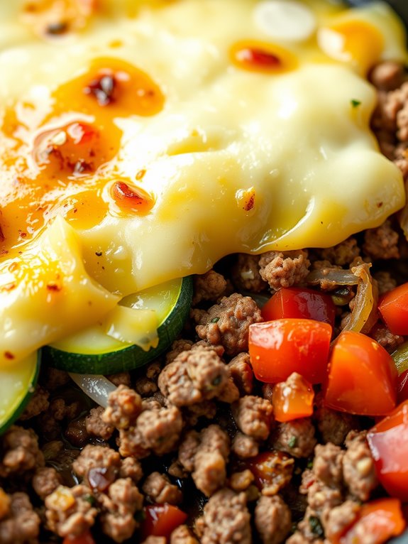zucchini beef skillet dish