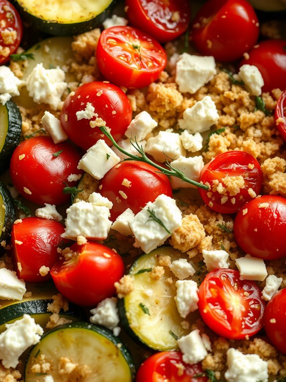 zucchini casserole with greek flavors