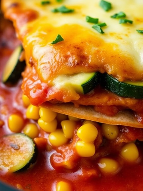 zucchini corn enchilada casserole