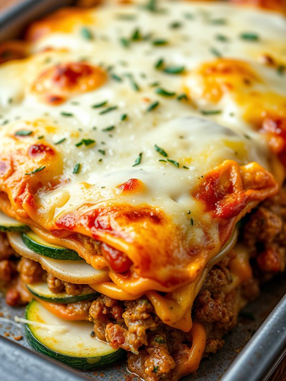 zucchini ground beef lasagna
