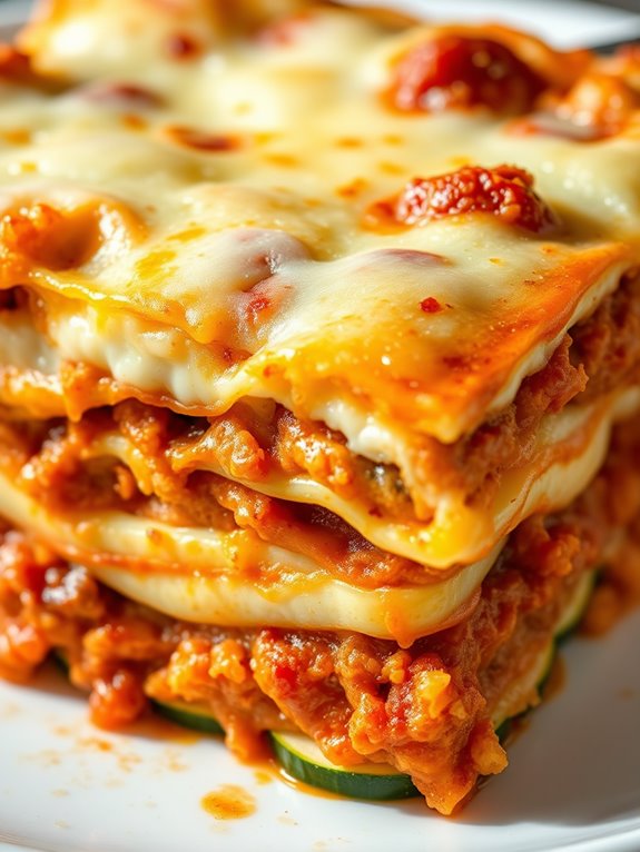 zucchini layered pasta dish