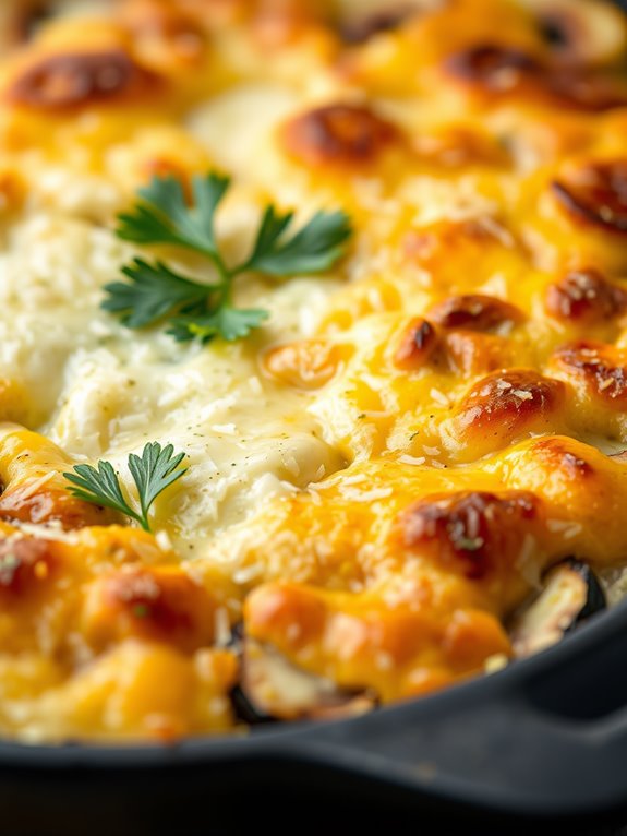 zucchini mushroom layered dish