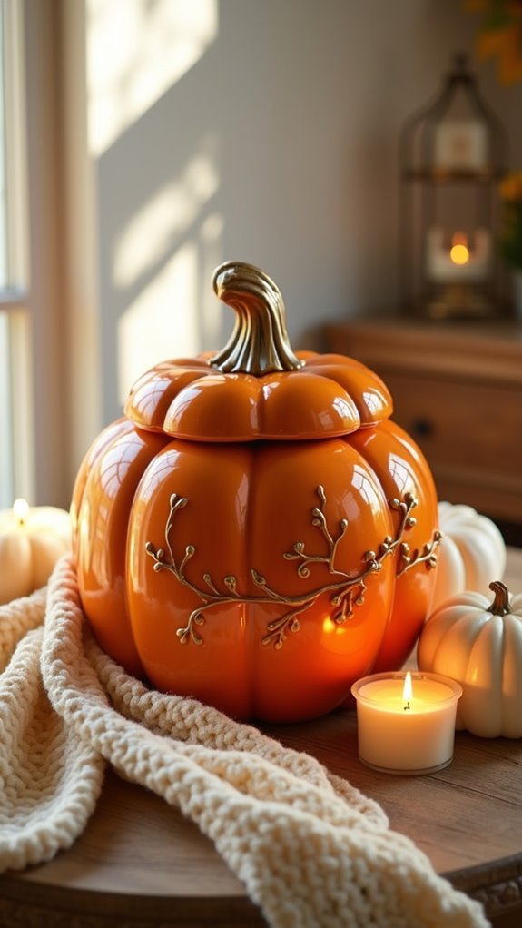 autumn cookie jar centerpiece