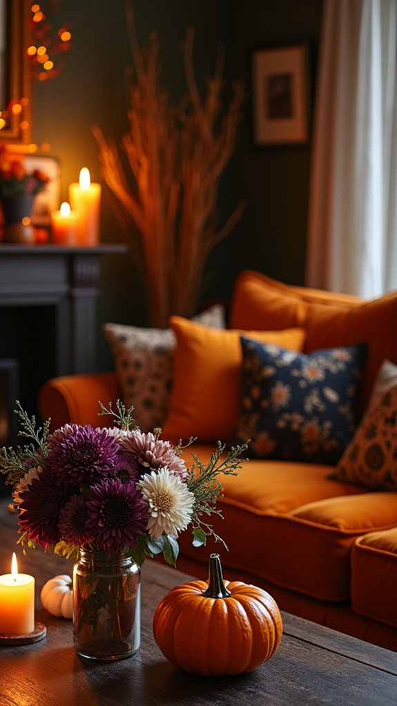 autumn floral cozy arrangements