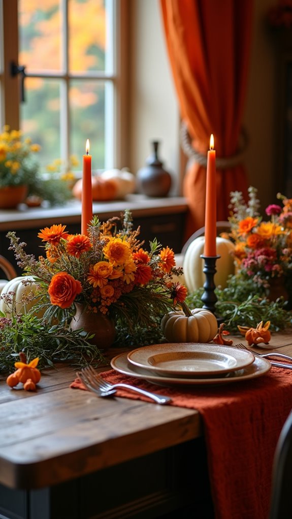 autumn inspired floral decor