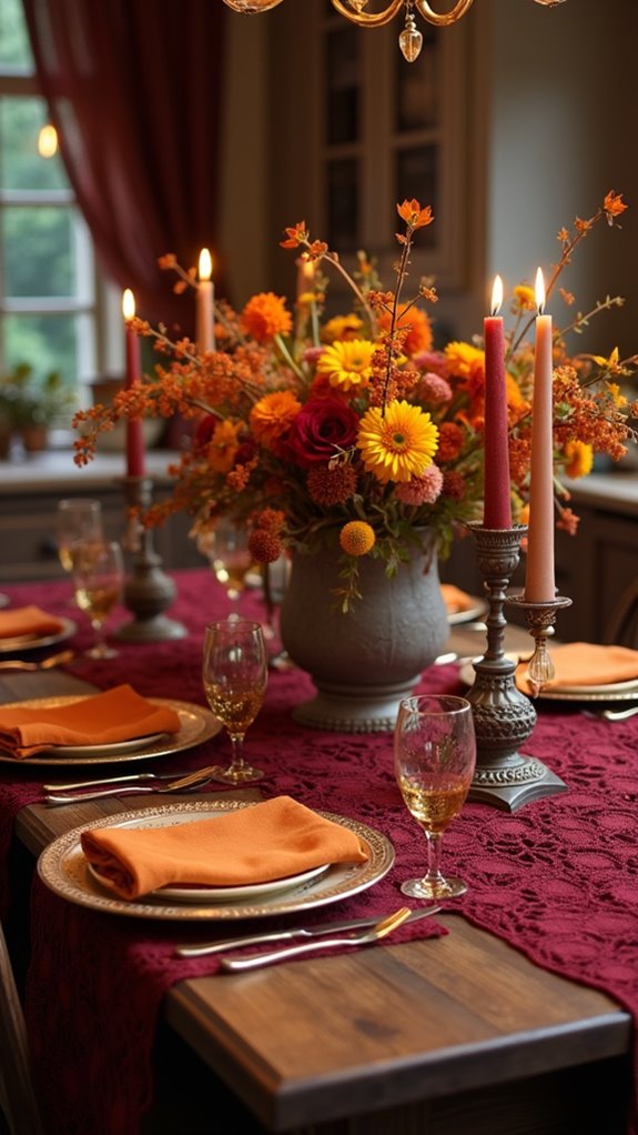 autumn inspired table linens