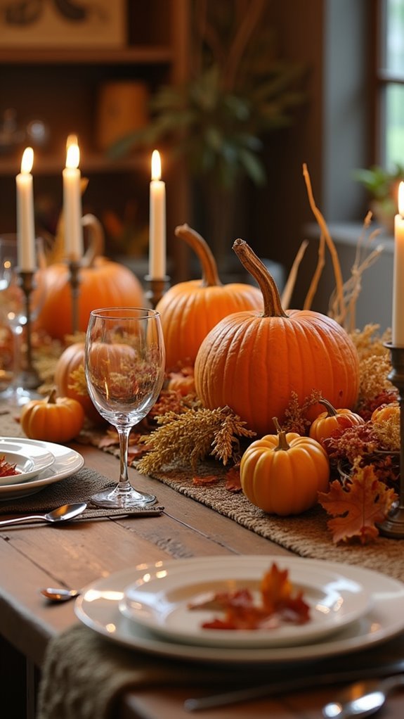 autumn pumpkin centerpiece decor
