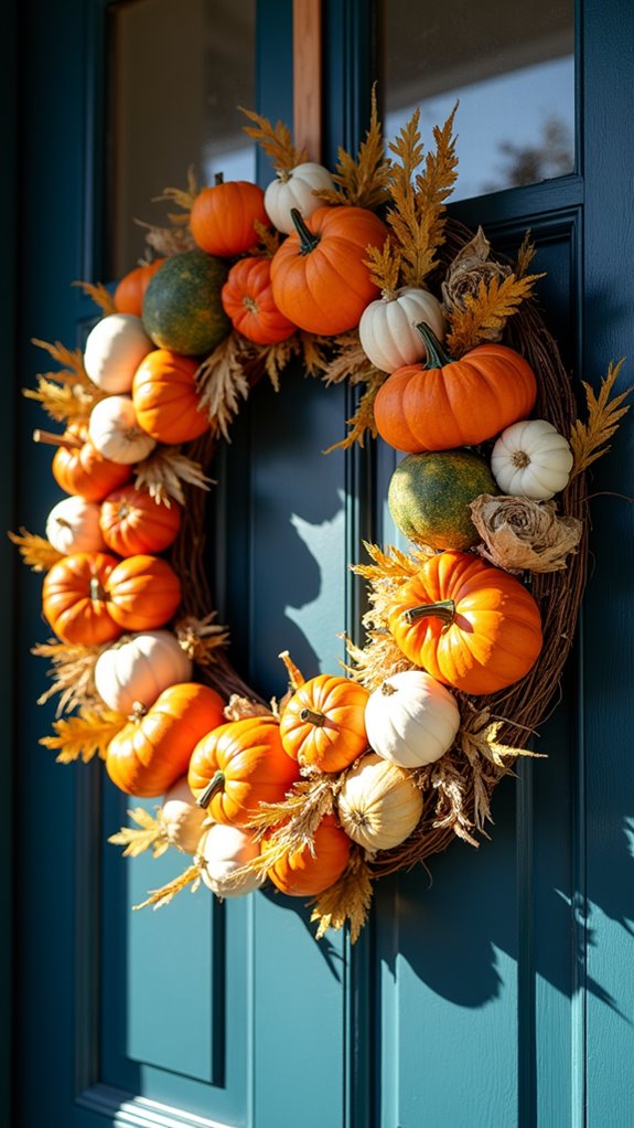 autumn themed door decoration