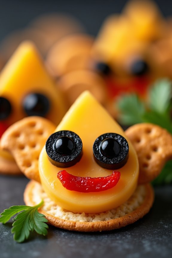 bat shaped cheese snack