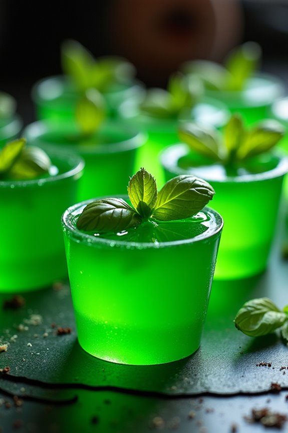 bewitching basil jello shots