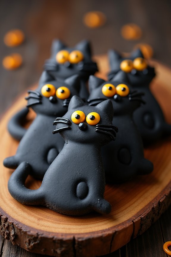 bewitching black cat cookies