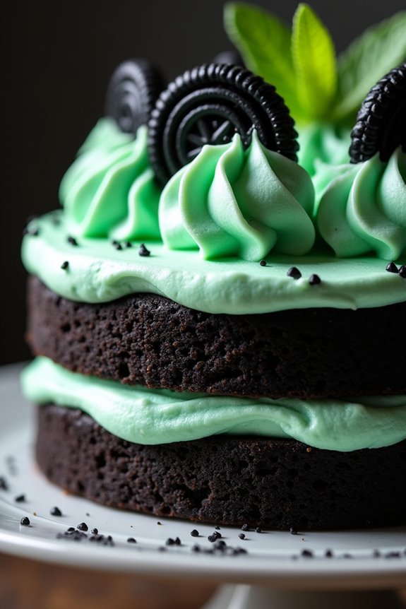 black licorice mint cake