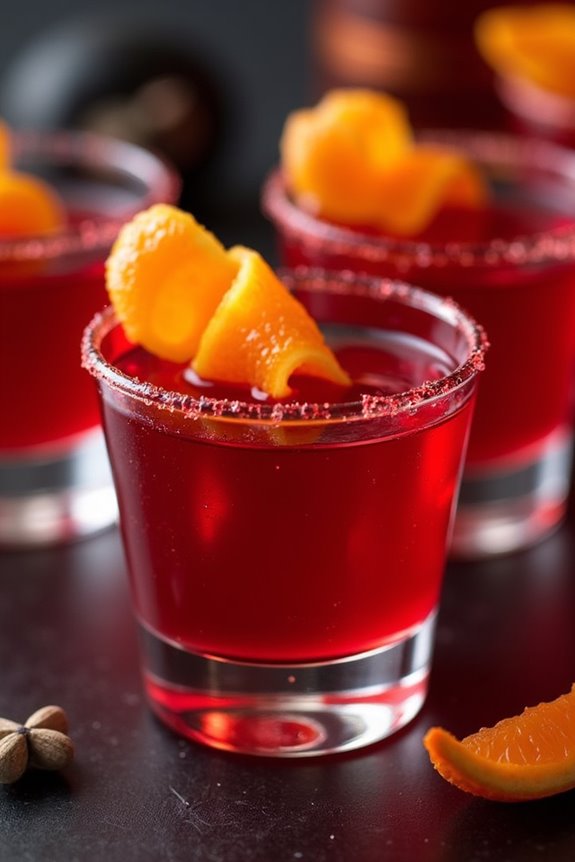 blood orange mimosa jello shots