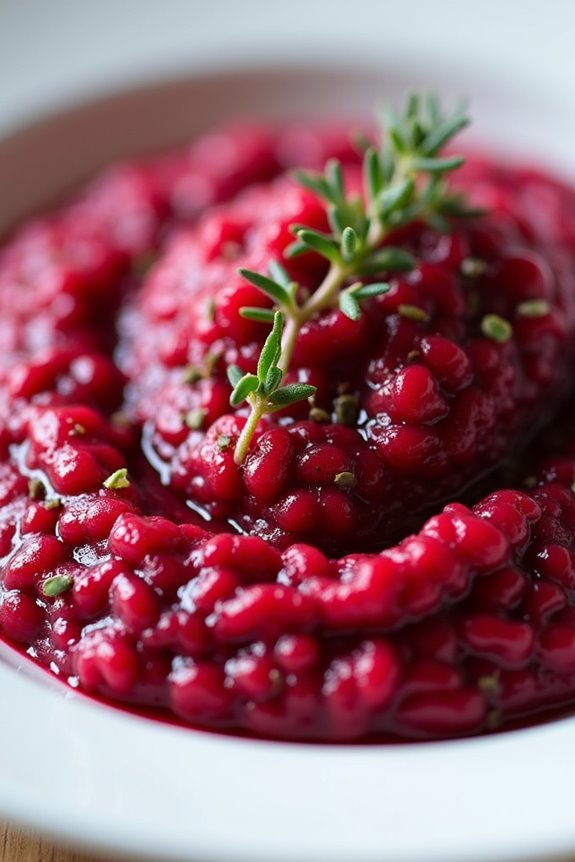 blood red beet risotto