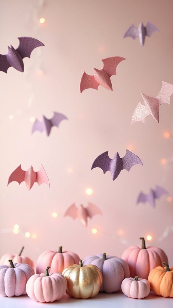 blush bat banner decoration