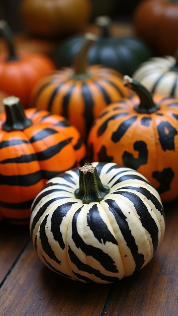 bold animal print pumpkins