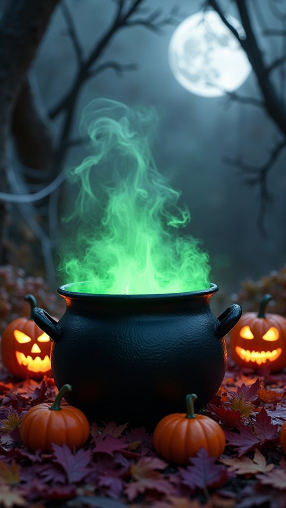 bubbling cauldron halloween display