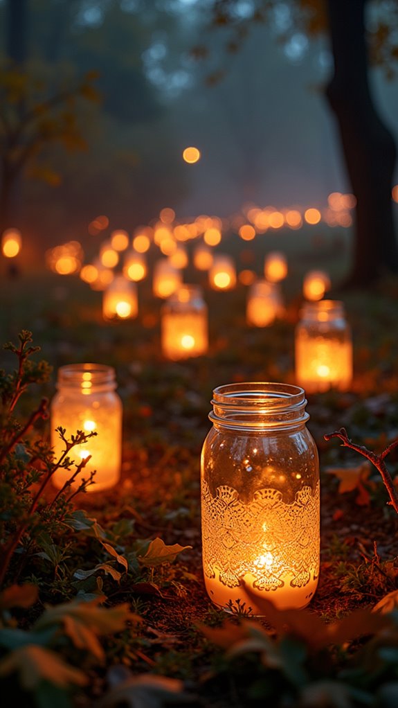 candlelit jars create ambiance