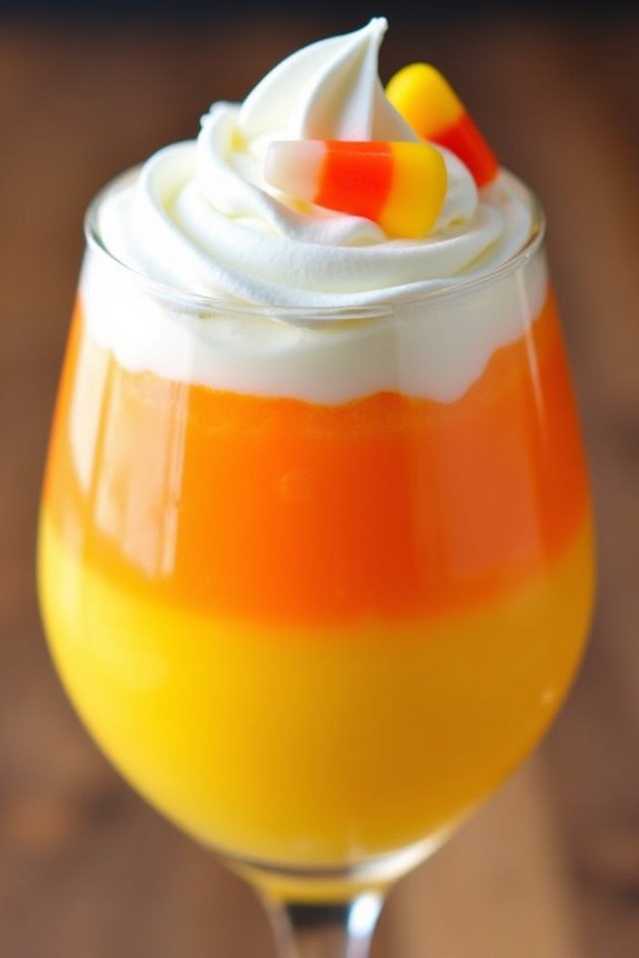 candy corn dessert parfaits