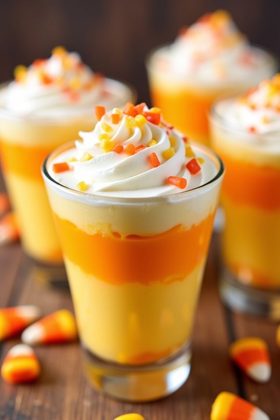 candy corn halloween parfaits
