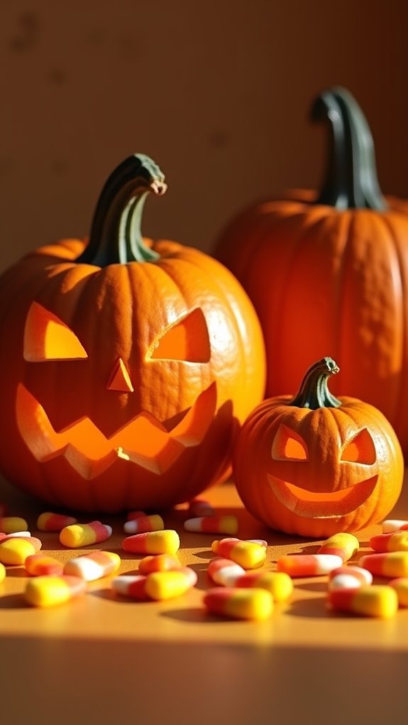 candy corn pumpkin carving