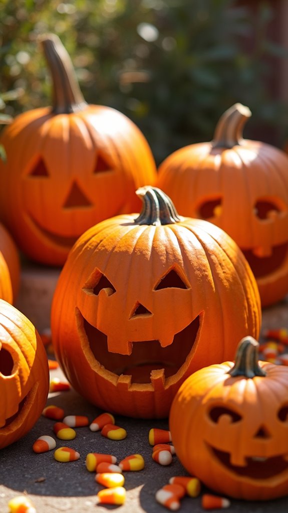 candy corn pumpkin design
