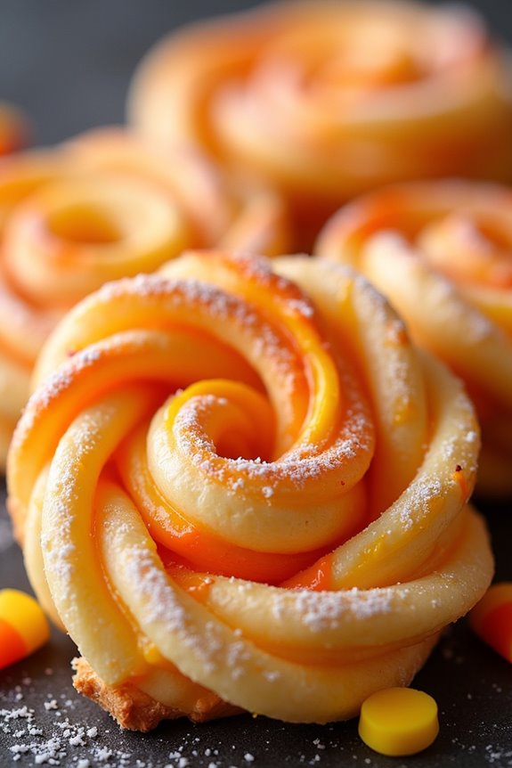 candy corn sugar twists