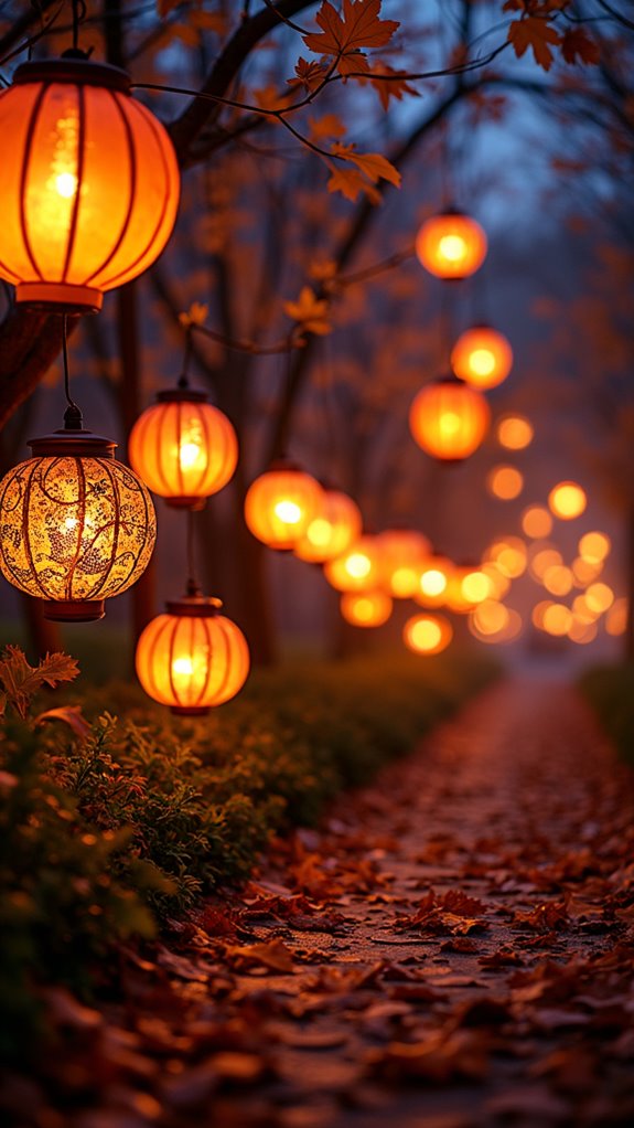 captivating multi layered lantern arrangements