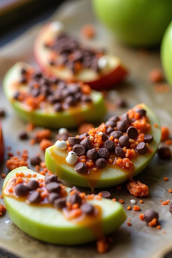 caramel coated apple slices