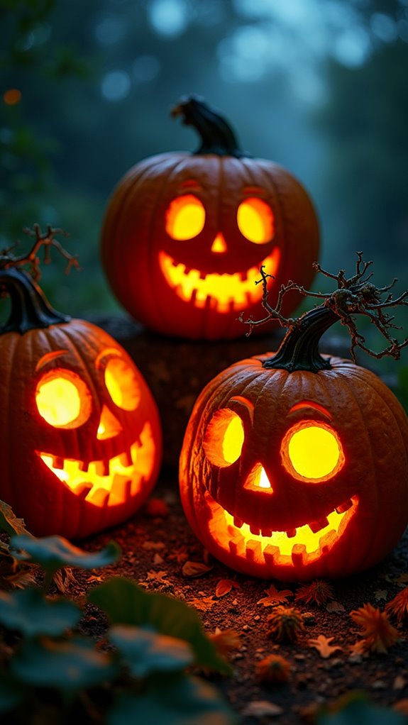 cartoonish zombie jack o lantern creation