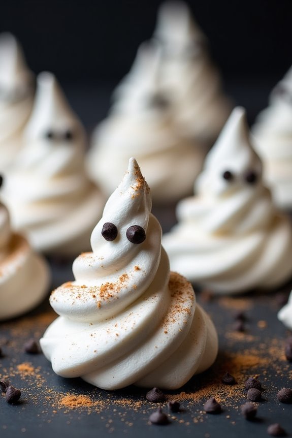chai spiced ghost meringues